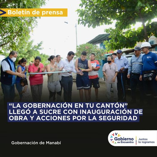 «La Gobernación en tu cantón» llegó a Sucre con inauguración de obra y acciones por la seguridad